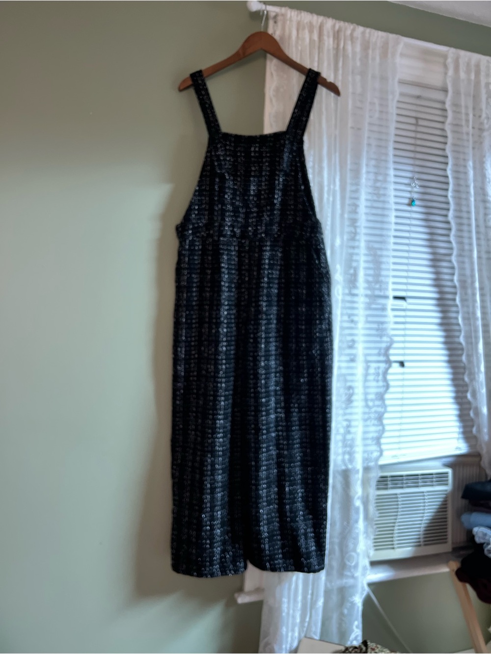 Plaid Black Boucle Overalls